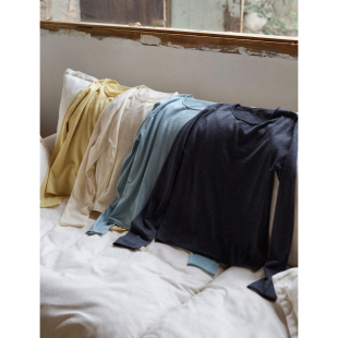 复述细支羊毛混纺CHAO舒适柔软轻盈打底 四色百搭微弹圆领羊毛衫