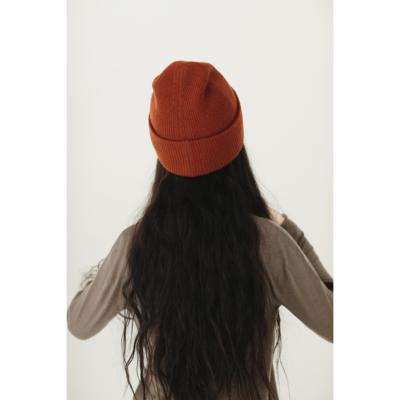 复述纯羊毛纯色灰色针织毛线帽子情侣百搭保暖包头显脸小多色可选