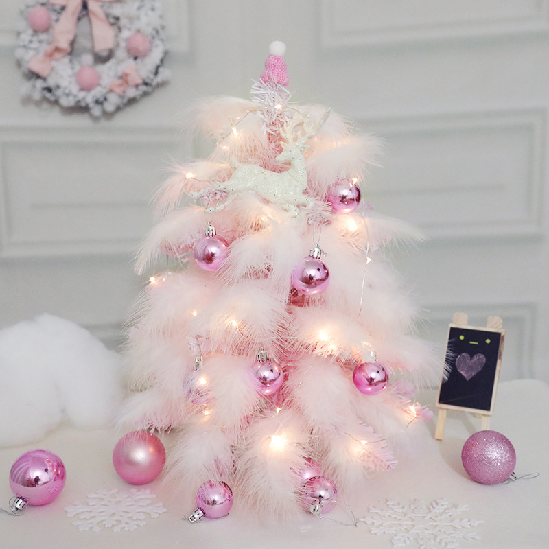 Pink Christmas Tree Package 45cm Mini Christmas Tree圣诞树