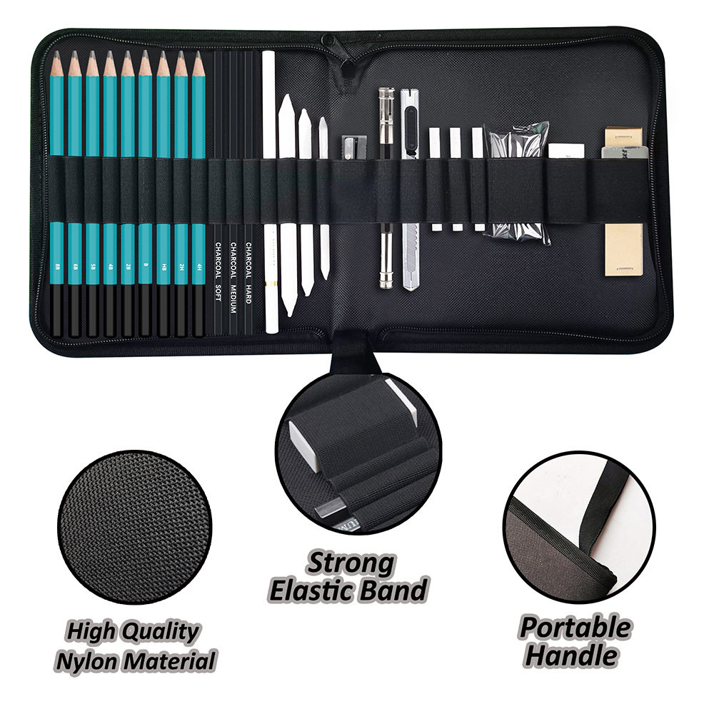 New 28 piece sketch pencil set for professional art painting
