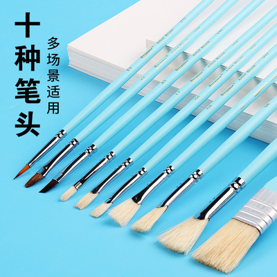 10 sets of art exam oil painting pens, watercolor chalk