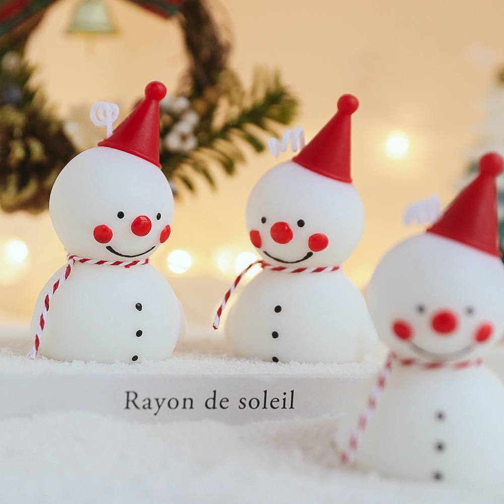 2025 Snowman Christmas Candle Atmosphere Gift雪人圣诞蜡烛