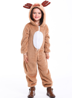 2025 Christmas reindeer and elk playing parent-child costume