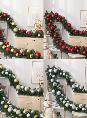 Christmas decoration rattan encrypted PVC wreath圣诞节藤条