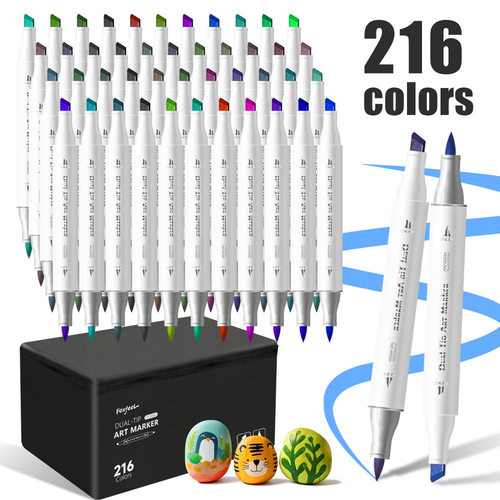 Hot selling Mark Pen Set 216 Color Student Brush马克笔套装