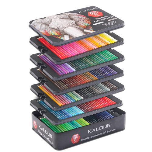 180 Color Pencil Drawing Set Metal Color Lead Art Supplies