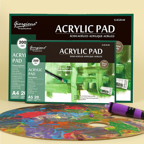 Livre de peinture à l'huile acrylique A3 / A4 涂鸦绘画纸