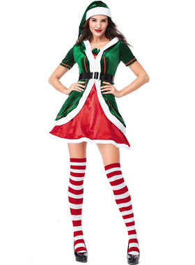 2025 Christmas New Green Christmas Elf Set绿色圣诞精灵套装