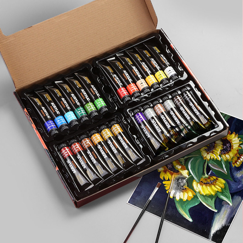 22ml acrylic pigment 24 color hand-painted pigment set颜料
