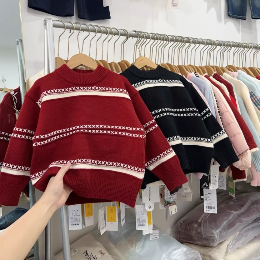 儿童毛衣冬季加厚保暖针织衫套头