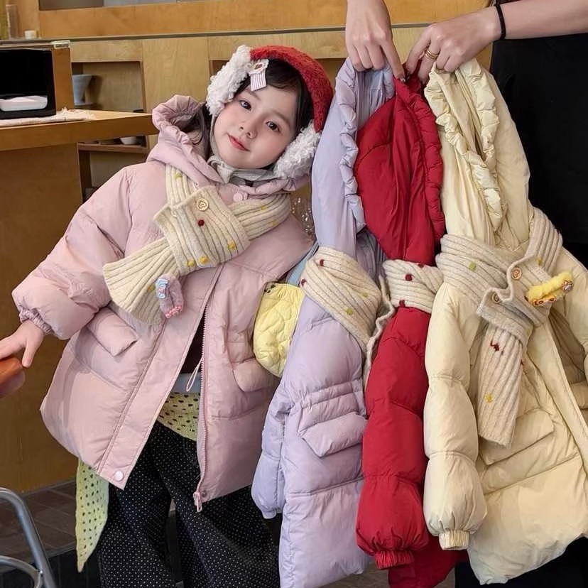 檬小檬女童羽绒服冬季白鸭绒外套