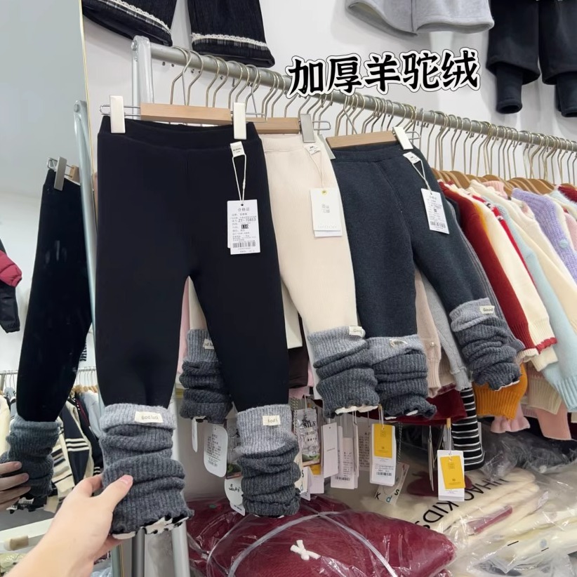女童堆堆袜打底裤加厚加绒打底袜