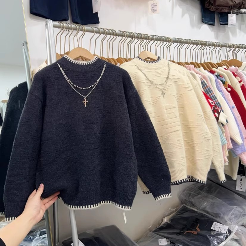 不起球男童毛衣冬季加厚针织衫潮