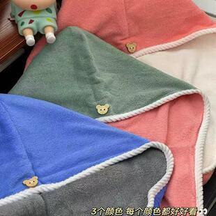 双层可爱干发帽女珊瑚绒吸水速干包头毛巾