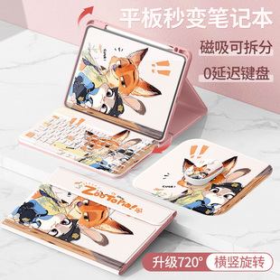 适用ipad11保护套2025新款air4/5/6/7平板壳iPad10/9代带笔槽a16苹果pro11全包蓝牙键盘10.2英寸2022狐狸伙伴