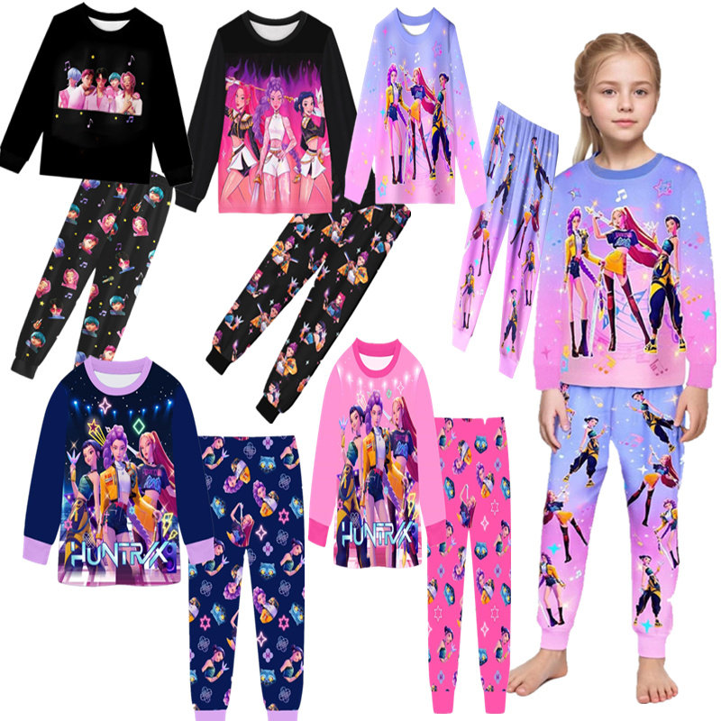 秋新款K-POP猎魔女团儿童睡衣
