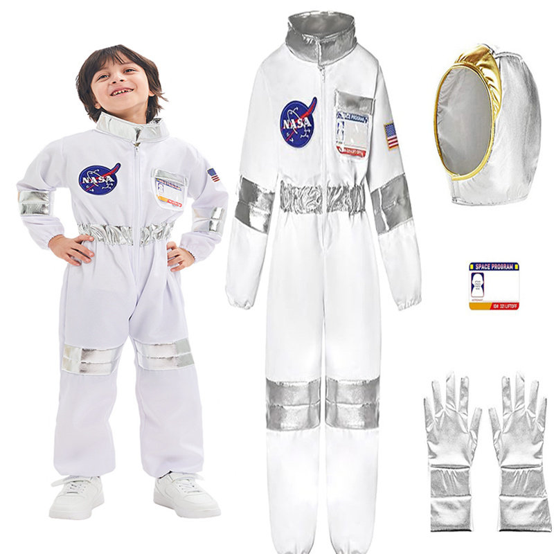 宇航员儿童服装头盔太空服航天员演出服未来科技感衣服太空表演服