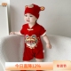 男宝宝唐装 周岁礼服一岁抓周夏季 薄款 婴儿衣服夏装 连体衣喜庆中式
