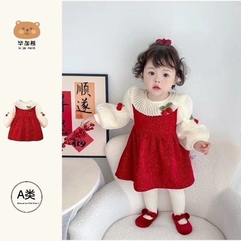 女童连衣裙儿童女宝宝周岁礼服