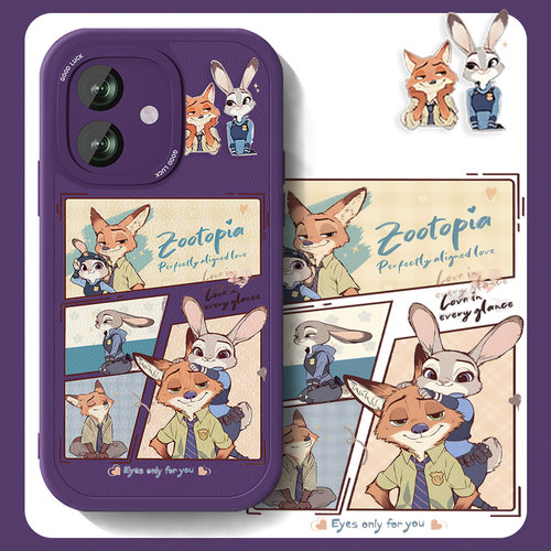 适用疯狂尼克vivoy78手机壳新款Y78m女秋冬小羊皮y78+情侣卡通viv0y77t男动物城Y77e防摔viviy7s小众套