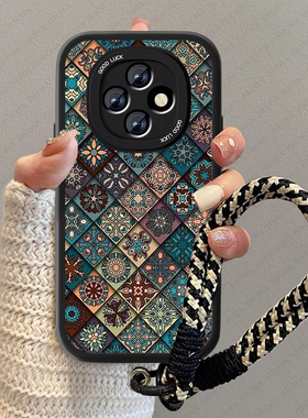 菱格图腾适用oppoA6pro手机壳新款0pp0a6GT简约小羊皮opop5G全包PLL110外壳A6i防摔OPAPLN男女复古软保护套