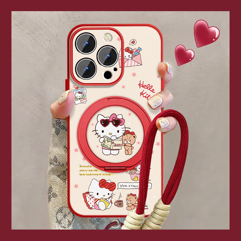 适用凯蒂猫咪苹果12pro手机壳女可爱iPhone12新款挂绳12promax支架ip12mini小羊皮保护套全包防摔卡通外壳,3C数码配件,手机保护套/壳,淘宝优惠券,粉丝福利购,淘宝优惠卷