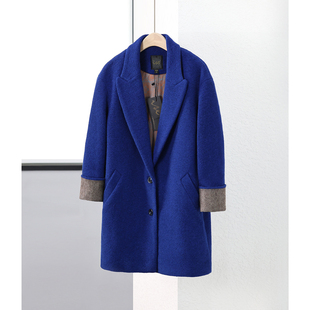 2089 领高端拉毛大衣D1840302 ise正品 秋冬保暖御寒加厚羊毛西装