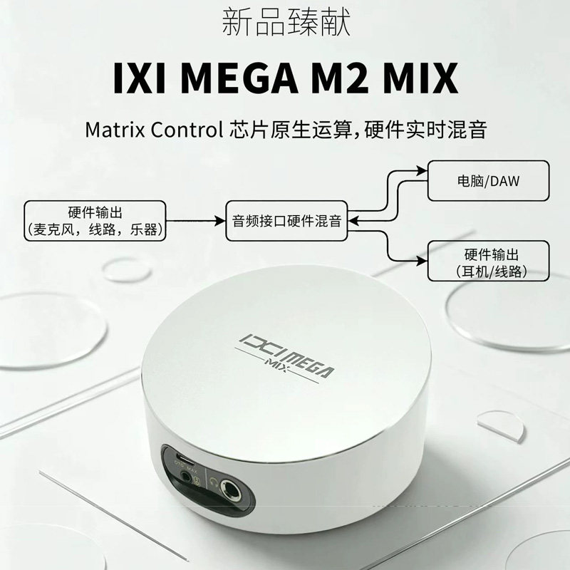 IXI MEGA M2MIX四代新款电脑直播声卡麦克风专用k歌外置声卡套装