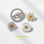 ins潮权志龙小雏菊胸针男女学生别针可爱日系徽章衣服情侣装 饰品