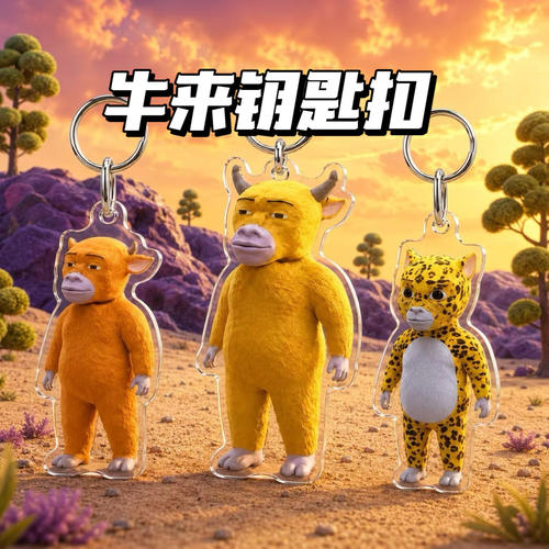 牛来周边挂件！爆款电影周边亚克力包挂钥匙扣抽象礼物开学送朋友