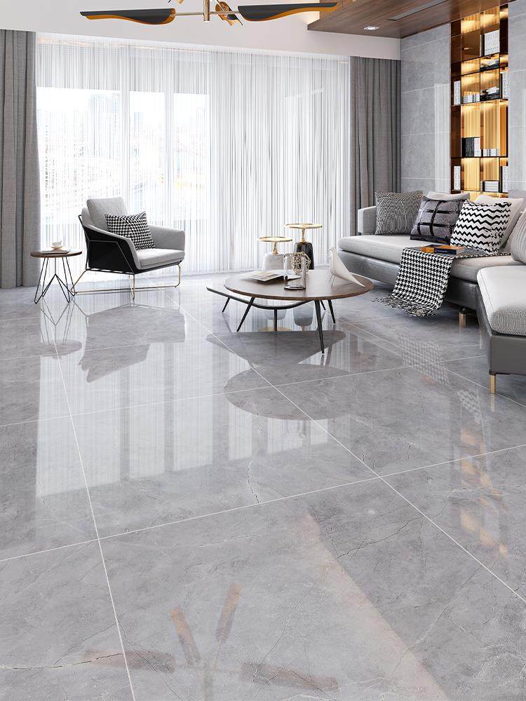 新中源瓷砖地砖800x800北欧灰色仿大理石地板砖客厅磁砖8961/8973