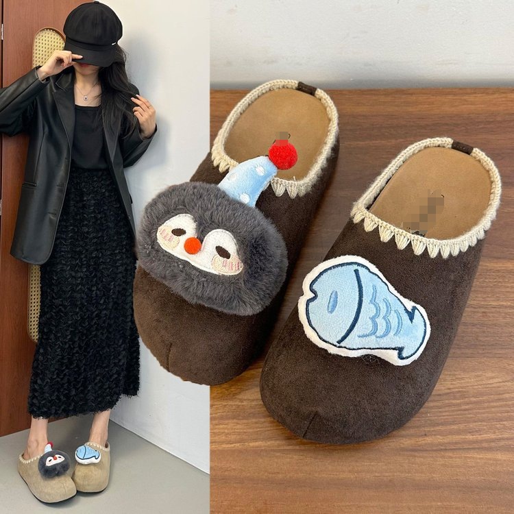 小众个性慵懒风勃肯鞋女外穿2025秋冬新款懒人一脚蹬包头半拖鞋女