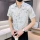 衬衫 痞帅上衣 男夏季 潮流印花衬衣休闲修身 3月8日发 新款 潮牌短袖