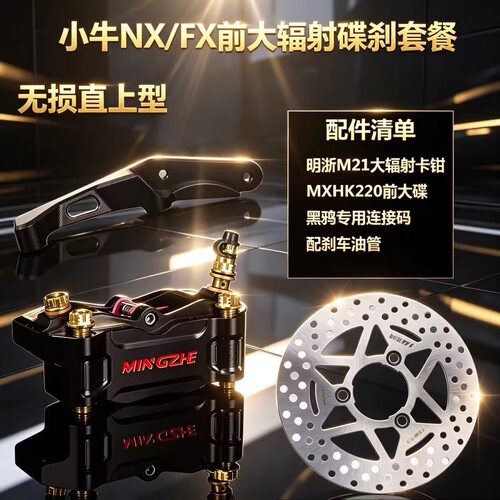 明浙21大辐射卡钳小牛FX/NX/NT前后改装碟刹原装减震平叉直上型