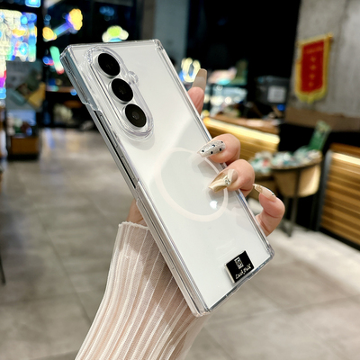 适用三星ZFold7双中轴磁吸透明壳