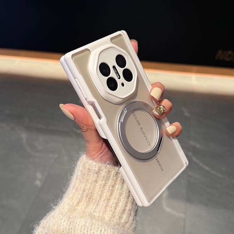 适用华为mateXT手机壳双中轴旋转磁吸支架高级XTS非凡大师三折叠全包镜头防摔保护套XT软边硅胶简约男女外壳