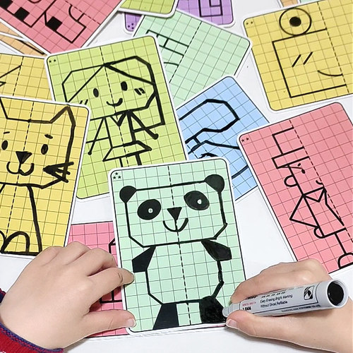 格子对称画控笔训练