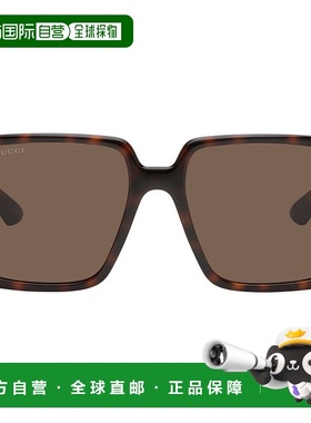 香港直邮Gucci 古驰 女士 棕色 Square Frame 太阳镜 GG1692S