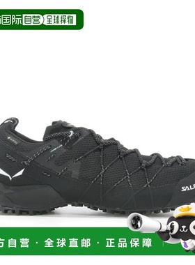 自营欧洲直邮SALEWA WILDFIRE女士黑色皮革防水徒步鞋