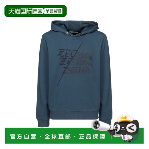 【99新未使用】香港直邮Z Zegna 徽标连帽卫衣 VY458ZZ896H杰尼亚