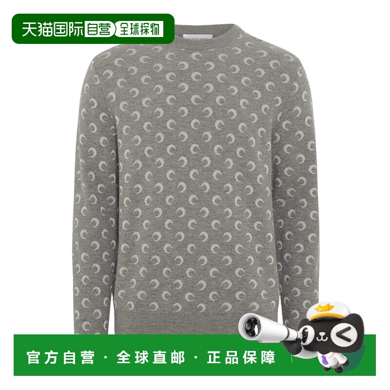 香港直邮Marine Serre 圆领长袖毛衣 MTK004ACKNI0530GR
