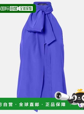 1h可退 香港直邮Tom Ford 汤姆 福特 女士 真丝上衣 blue蓝色 舒