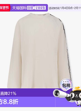 1h可退 香港直邮Y-3 女士 灰白色 Raw Edge 3 Stripes 长袖 T恤 K