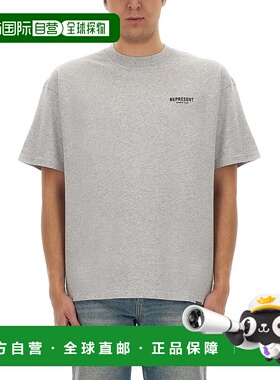 1h可退 香港直邮Represent 男士 带LogoT恤 OCM41114158 grey灰色