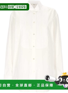 1h可退 香港直邮The Row 女士 Row 白色衬衫 10469W428 white白色