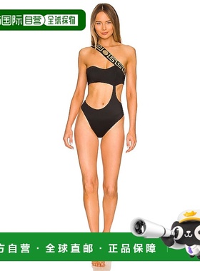 1h可退 香港直邮Versace 范思哲 女士 单肩连身泳装(黑色) ABD011