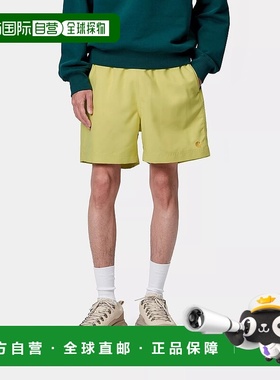 自营欧洲直邮Carhartt Wip 男士黄色涤纶泳裤