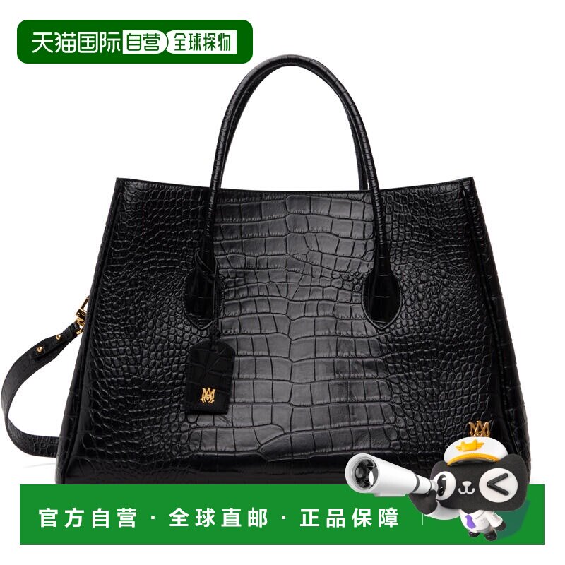 香港直邮AMIRI 男士 黑色 Embossed Croc Honey 50 托特包 AMHABA