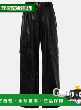 1h可退 香港直邮Simkhai 女士 Sofia 仿皮工装裤 001397 black黑