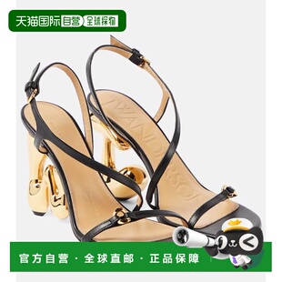 香港直邮J.W. Anderson 女士 JW Bubble 鞋跟皮质凉鞋 001259单鞋